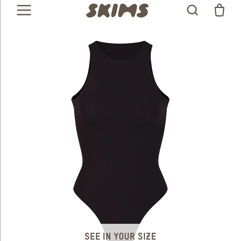 SKIMS 2X NWT FITS EVERYBODY HIGH NECK BODYSUIT